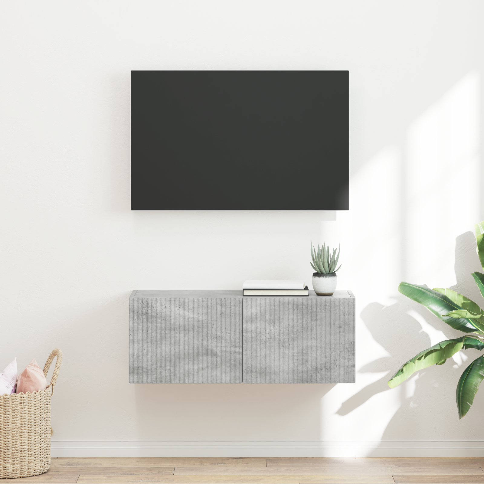 TV sieninė spintelė Betoninė 78,5 x 31 x 29,5 cm