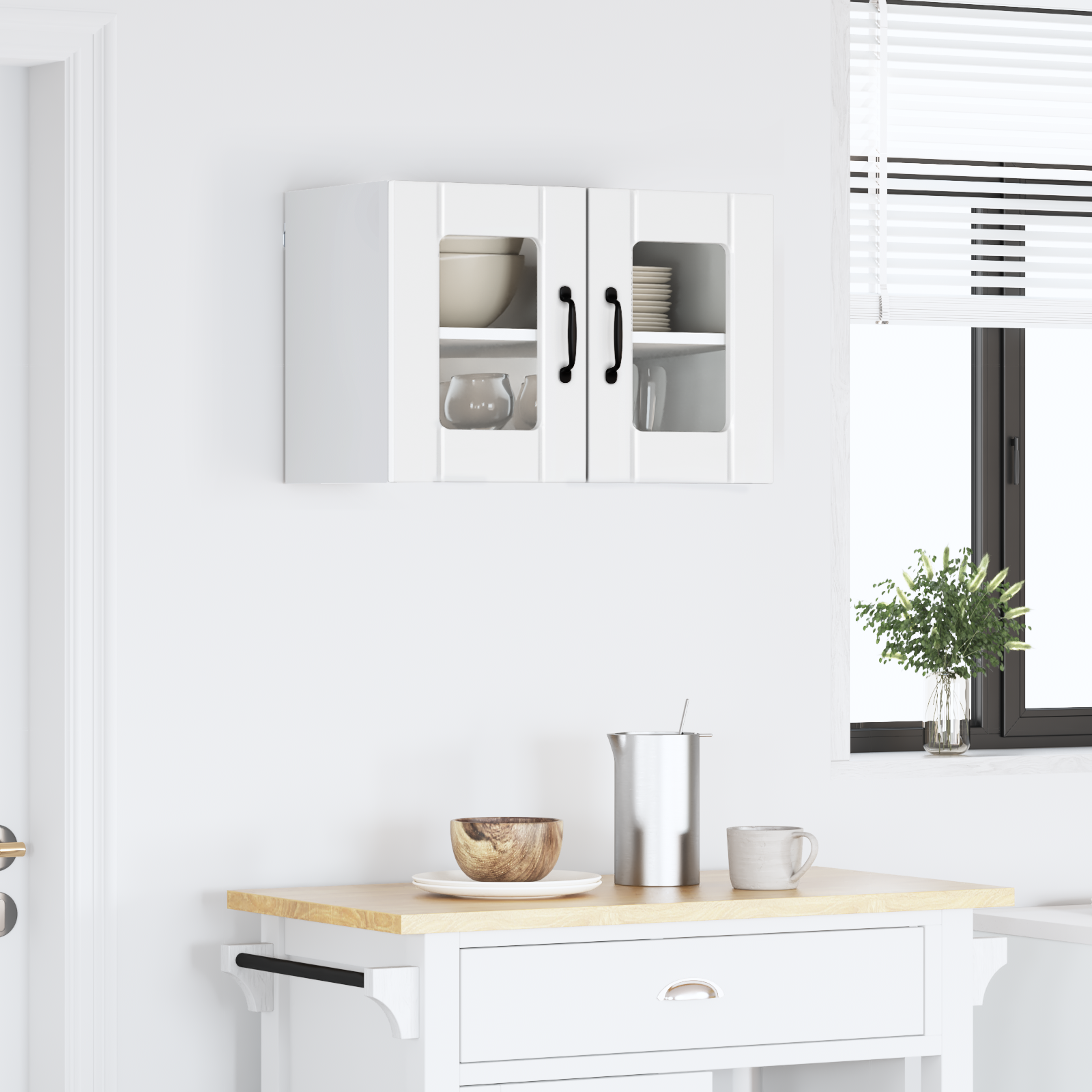 High Gloss White Kitchen Wall Cabinet 60 x 31 x 40 cm