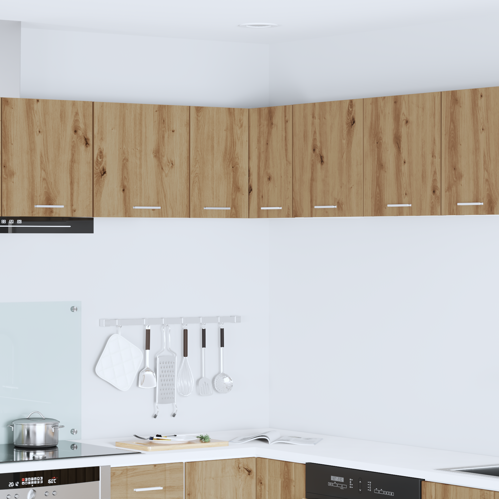 Wall cabinet Riga Artisan oak and white