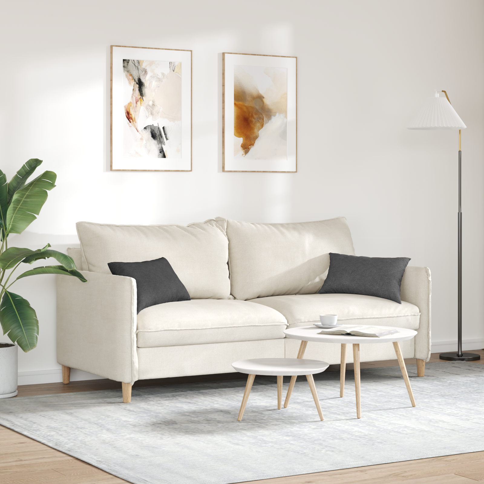 Sofa Pagalvės 2 pcs Tamsiai pilka 50 x 30 cm Kordūrinis audinys