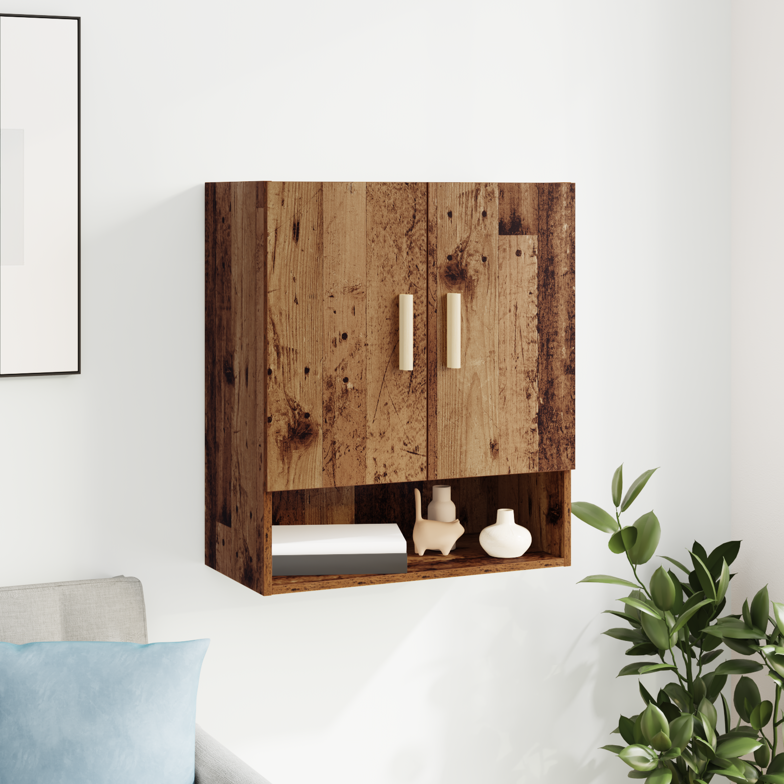 Sienas skapis Vecs koks 60 x 31 x 70 cm Apstrādāta koksne