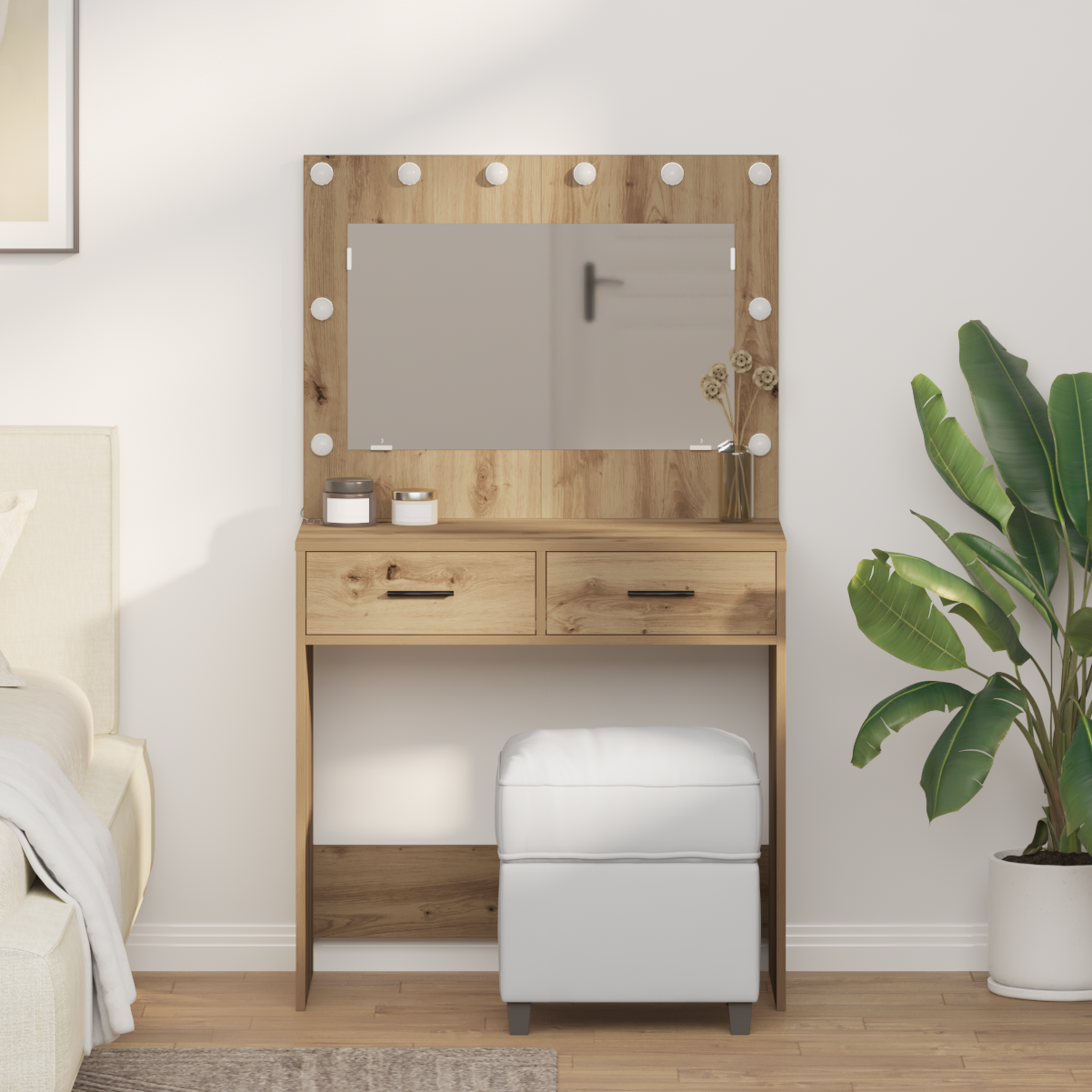 Kosmetinis staliukas artisano ąžuolo 78.5 x 41 x 135 cm