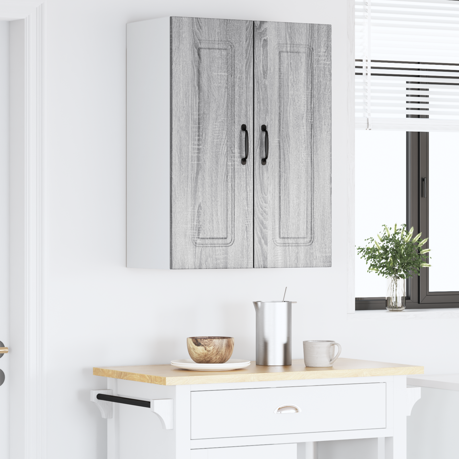 Virtuvės sieninė spintelė Pilkas Sonoma 60 x 31 x 80 cm