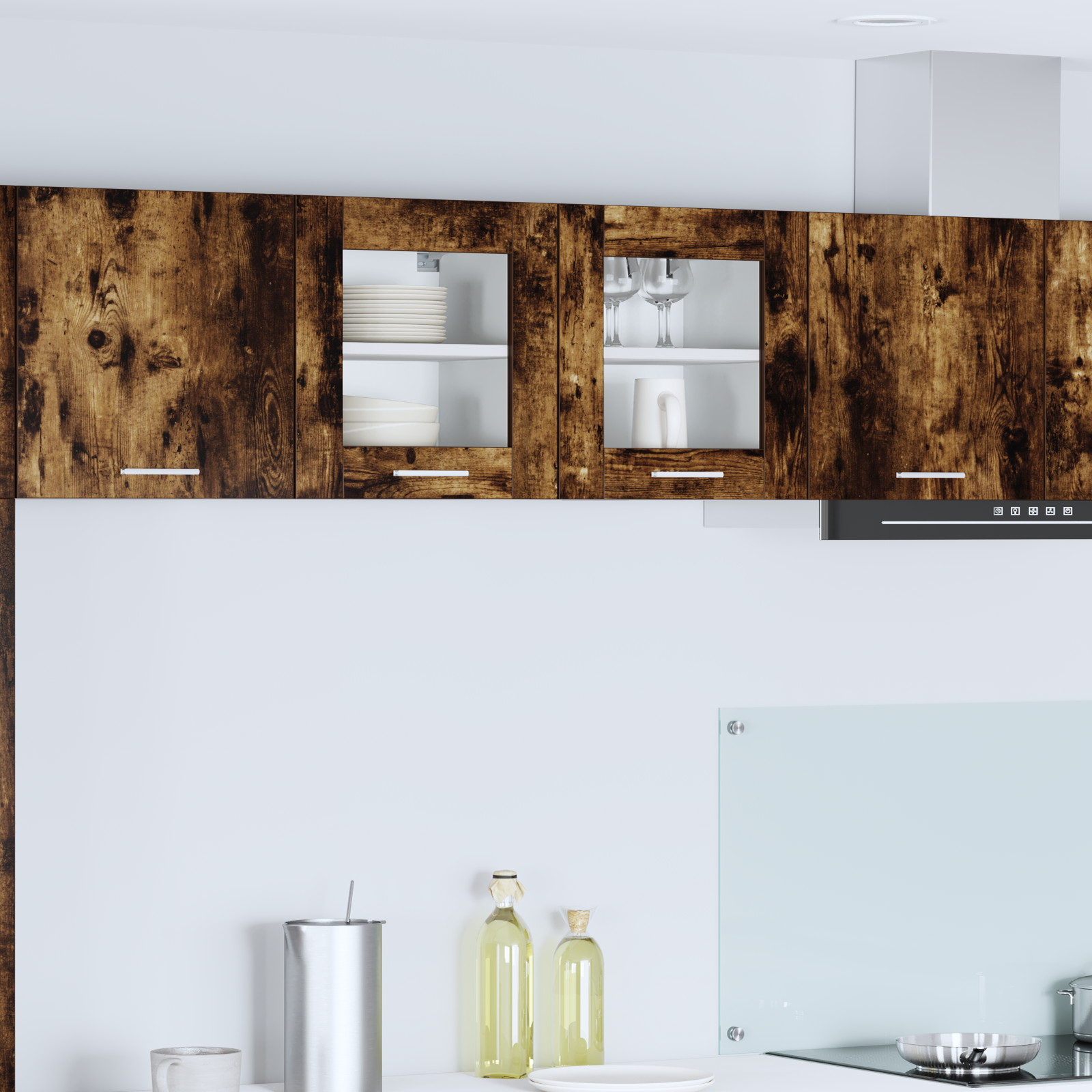 Wall-mounted cabinet Riga 2 pcs Smoked oak 40 x 31 x 40 cm