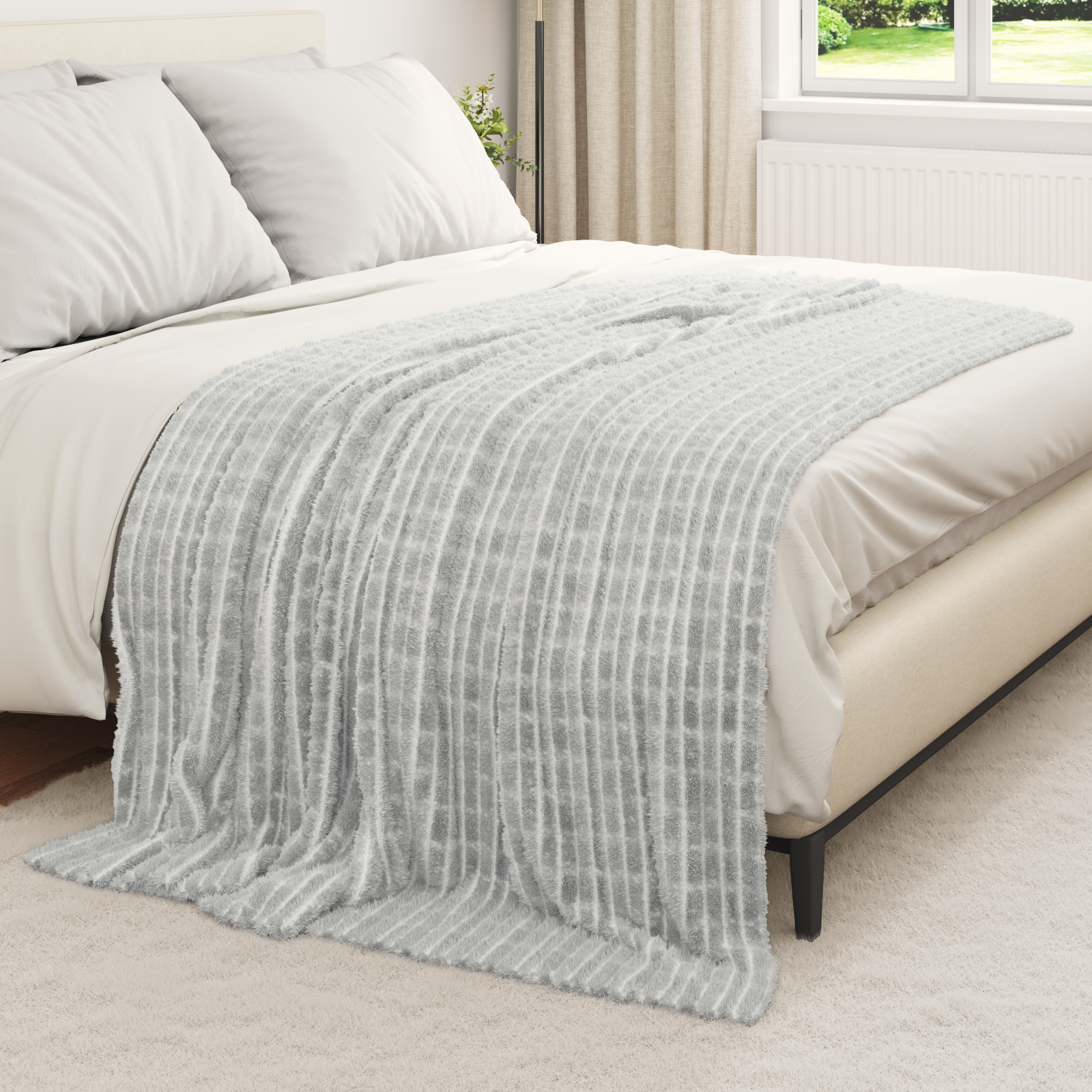 Pleds 6 gab. Pelēks 200 x 150 cm Flysas