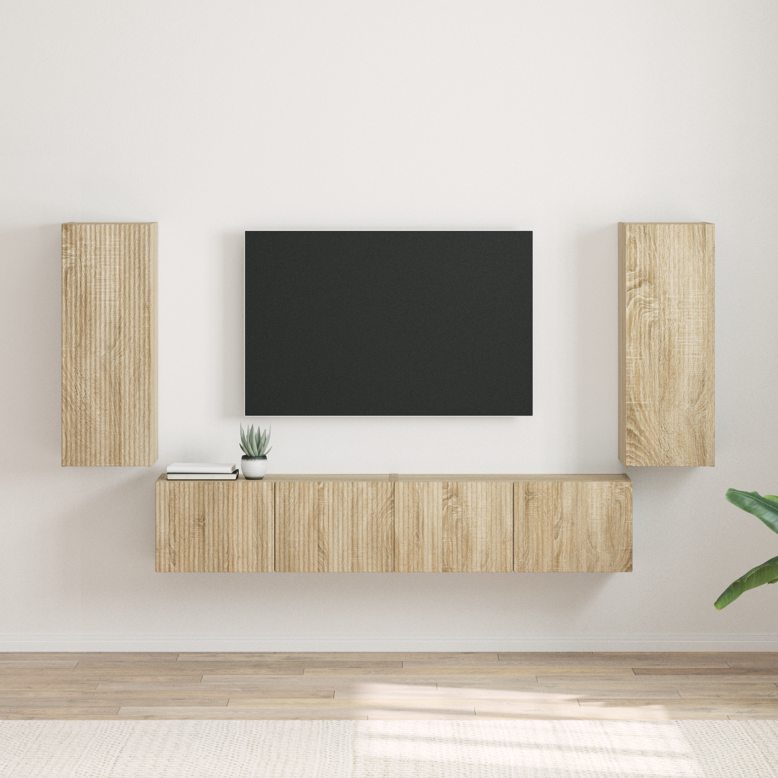 TV sienas skapītis 2 gab. ozols Sonoma 30 x 31 x 80 cm