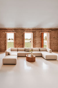 Modulinė sofa FOGLERA, šenilo, kreminis šenilas spalva