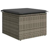 6 dalių sodo sofa komplektas su pagalvėlėmis Juodas Poli rattan - Namų Idėja