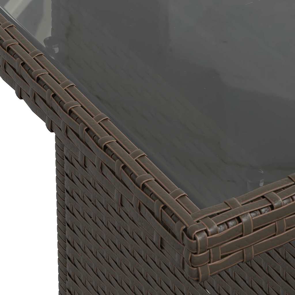 6 dalių sodo sofa komplektas su pagalvėmis Brown Poly Rattan - Namų Idėja