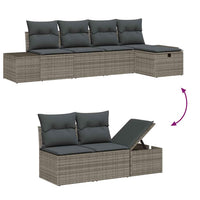 6 dalių sodo sofa komplektas su pagalvėmis pilka poli ratan - Namų Idėja