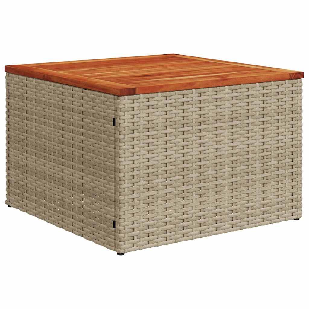 6 Dalių Sodo Sofa Komplektas Su Pagalvėmis Smėlis Poli Ratanas Akacija - Namų Idėja