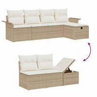 6 dalių sodo sofa rinkinys su pagalvėlėmis smėlio poli ratanas - Namų Idėja