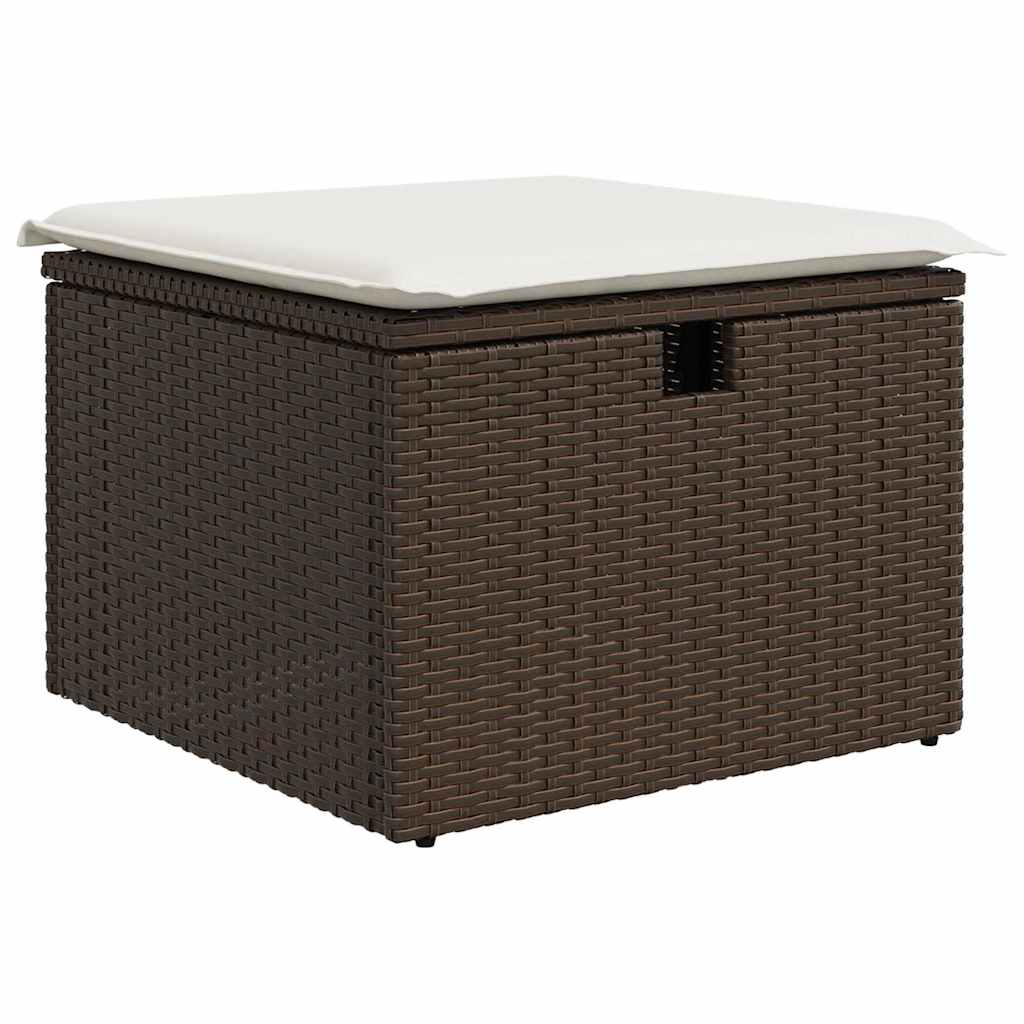 6 dalių sodo sofa rinkinys su pagalvėmis ruda poli ratanas - Namų Idėja