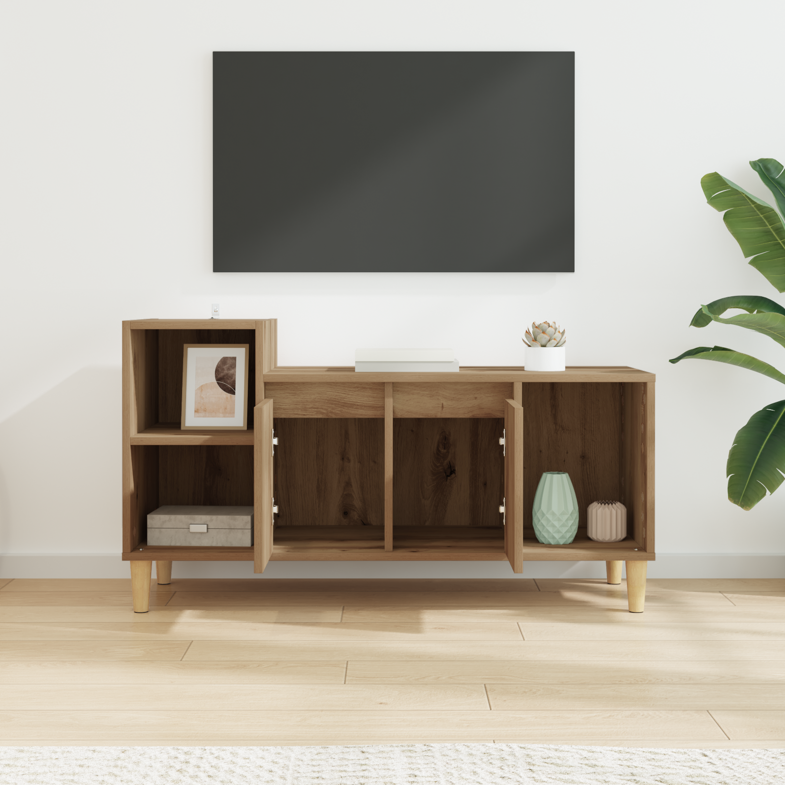 Televizoriaus spintelė Amatininkų ąžuolas 100 x 35 x 55 cm