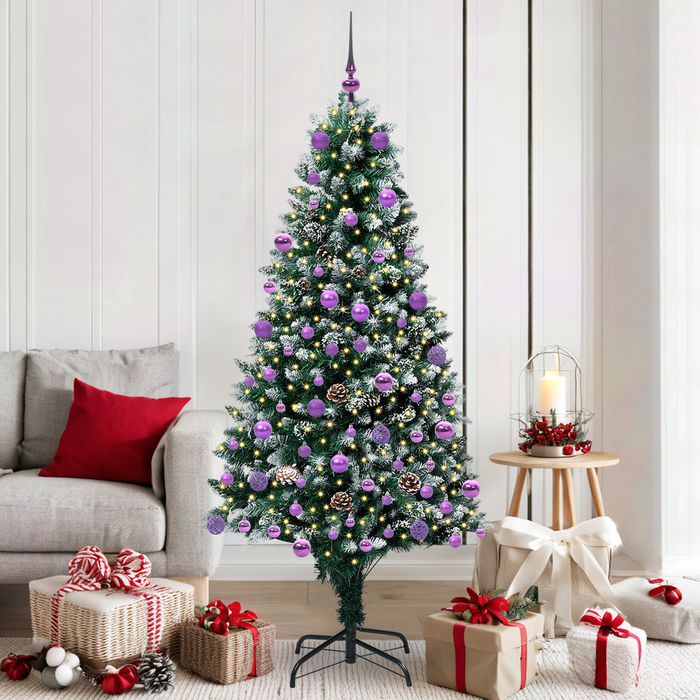 Artificial Christmas Tree Green 180 cm PVC and Steel and Plastic