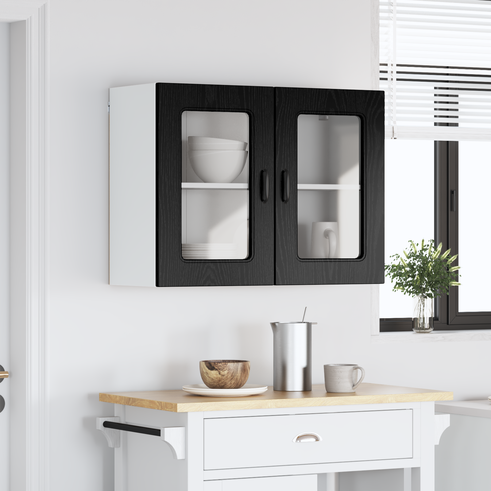 Virtuvės spintelė Kalmar Juodas ąžuolas 80 x 31 x 60 cm