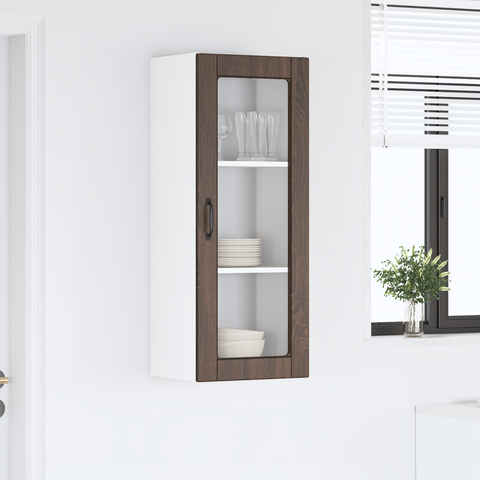 Virtuves skapis ar plauktu Brūns ozols 40 x 31 x 100 cm