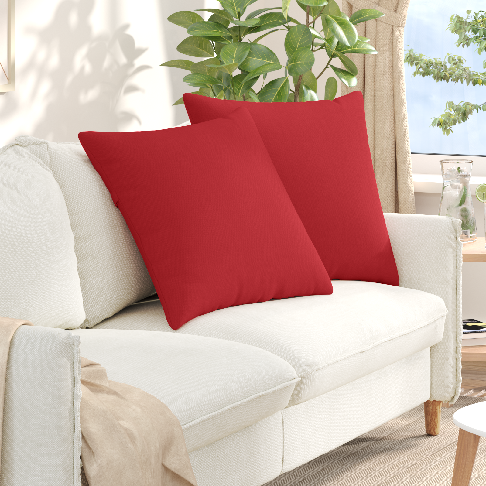 Sofa Pagalvės Raudona audinys