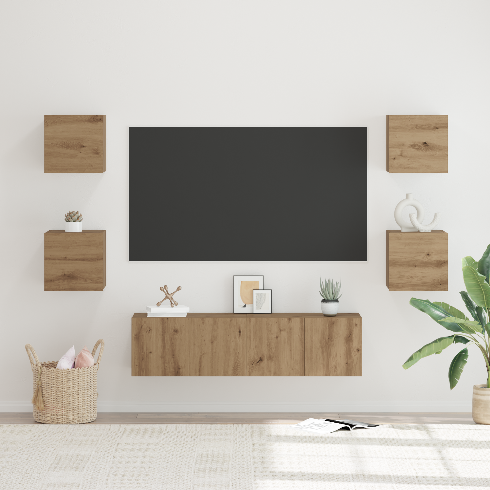 TV cabinet set 6 pcs Artisan oak