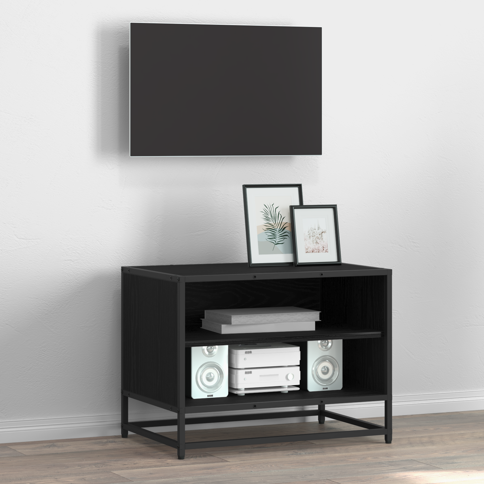 TV vienetai Juodas ąžuolas 61 x 40 x 46 cm Apdirbta mediena