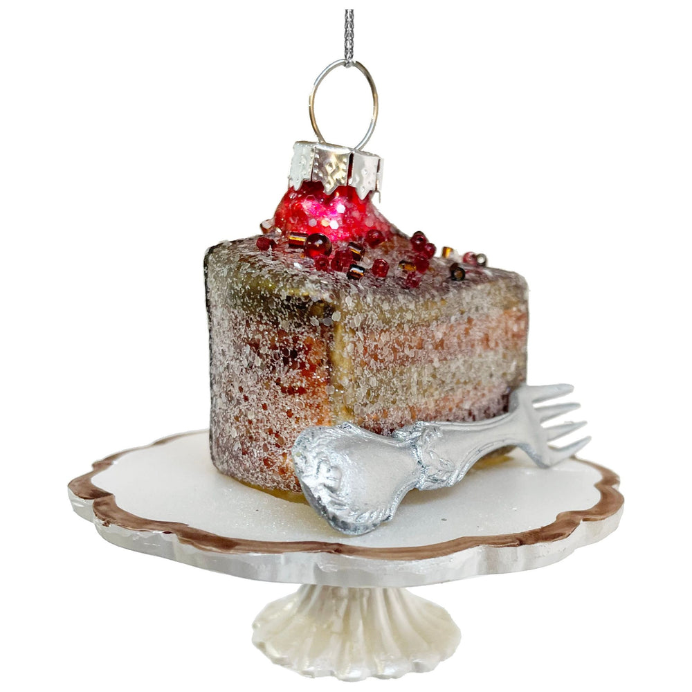 Kalėdinis eglutės žaisliukas, rankų darbo, tortas, 8 cm