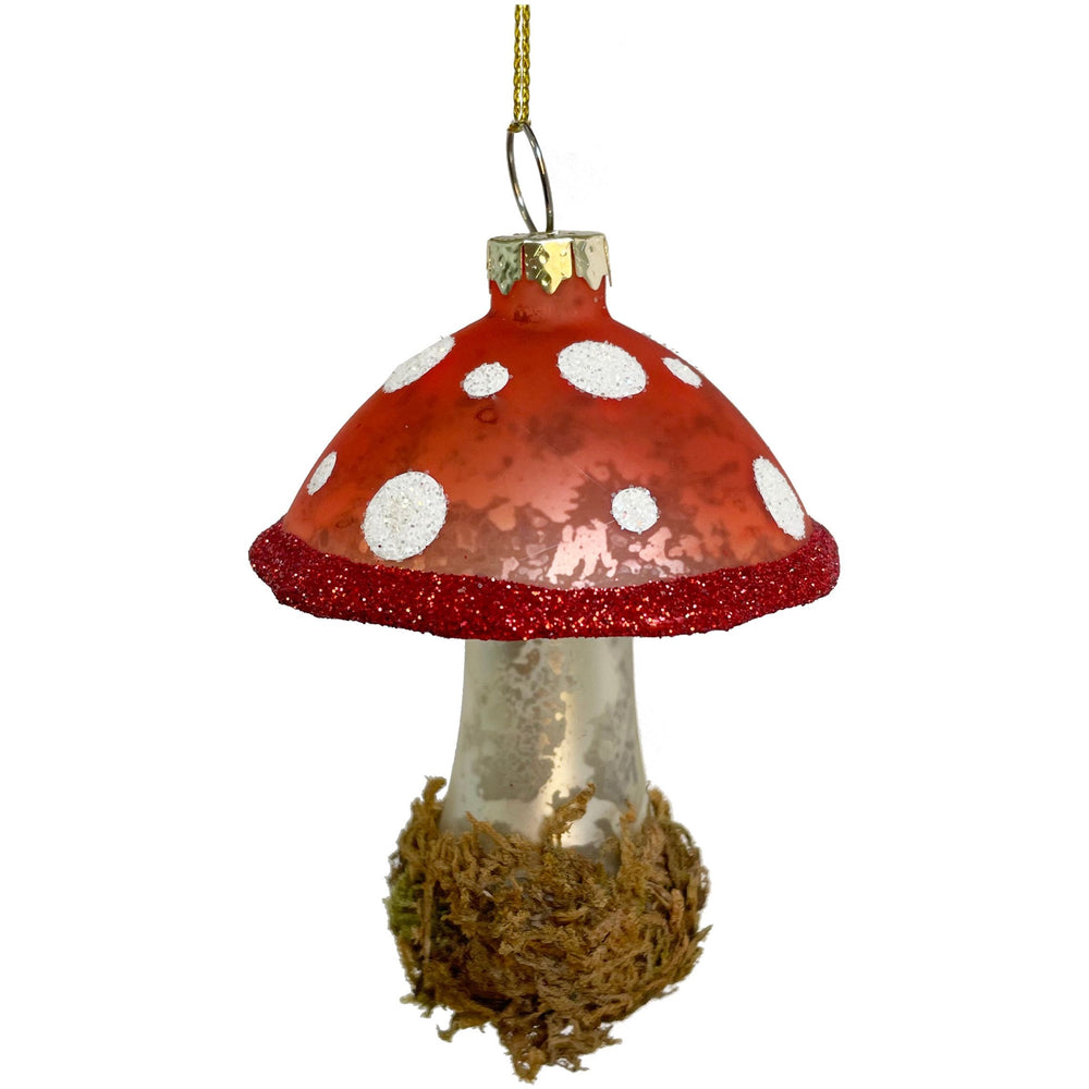 Kalėdinis eglutės žaisliukas, rankų darbo, grybas, 8 cm