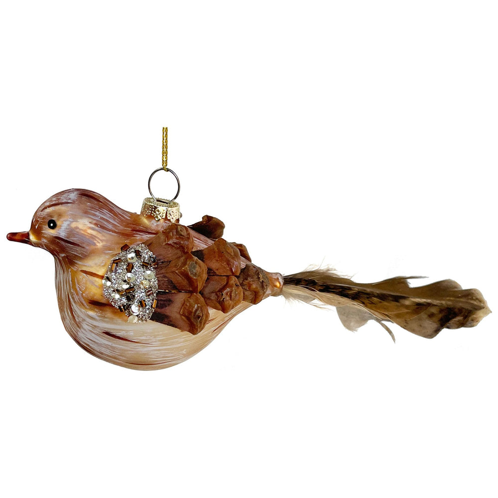 Kalėdinis eglutės žaisliukas, rankų darbo, paukštis, 20 cm
