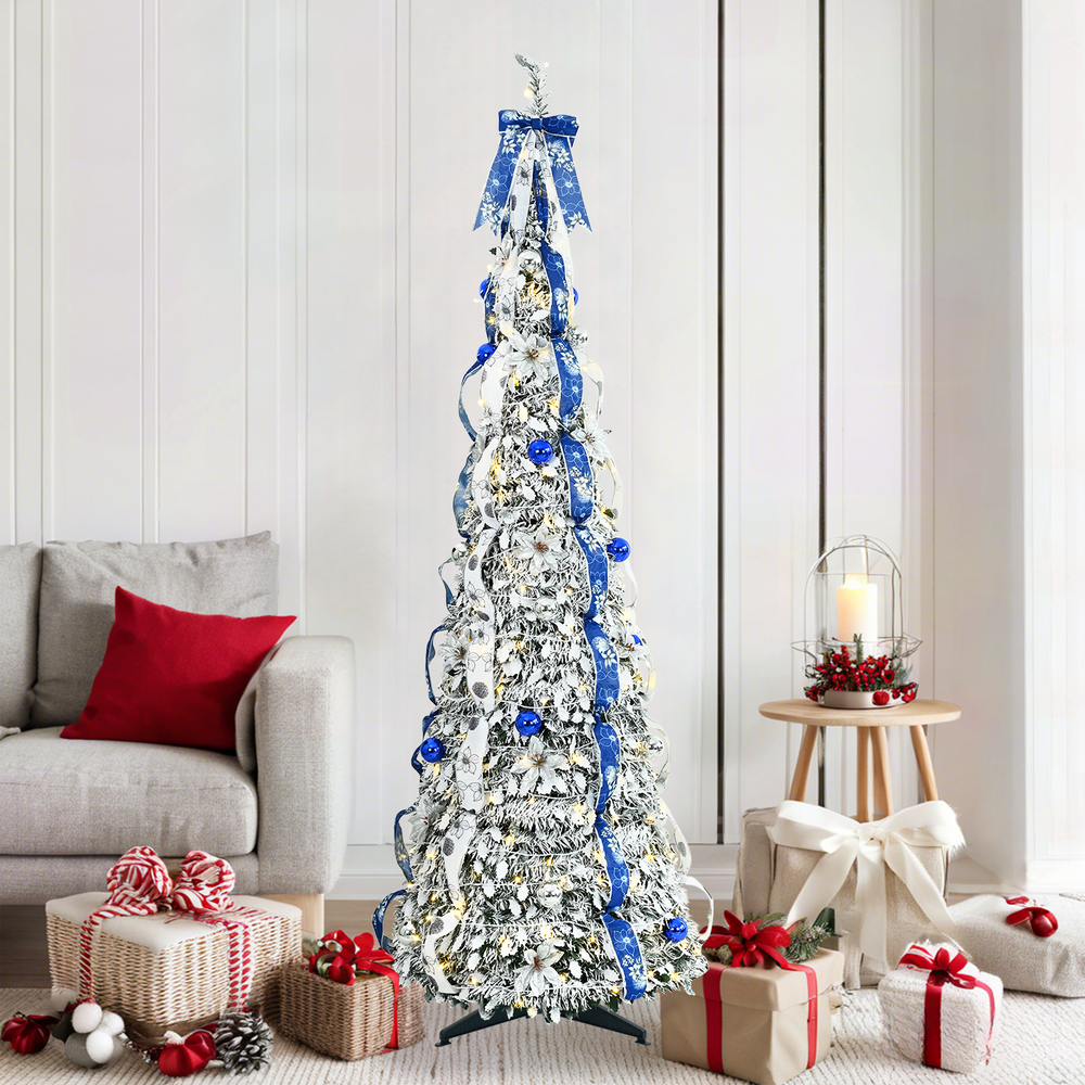 Mākslīgā eglīte CRYSTAL POLAR, ar 150 LED lampiņām, zaļa 180 cm.