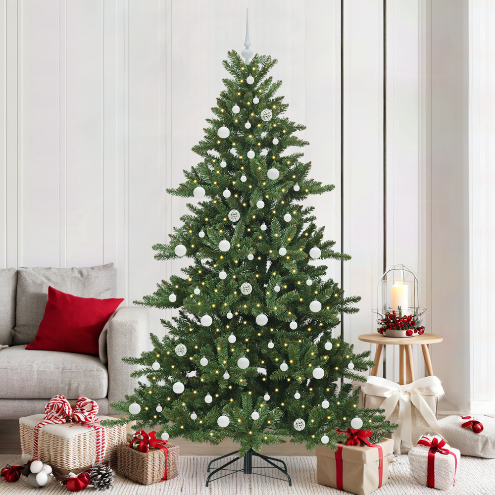 Artificial Foldable Christmas Tree with 300 LED Green 210 cm PVC