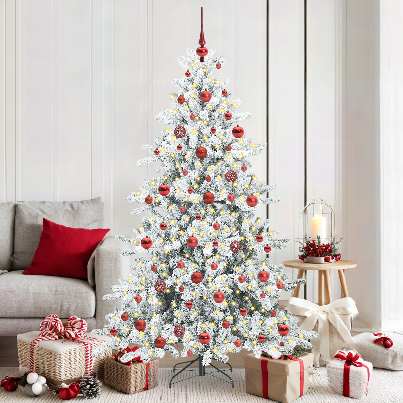 Dirbtinė Sulankstoma Kalėdų Eglutė CRYSTAL PINE, su 300 LED 180 cm.