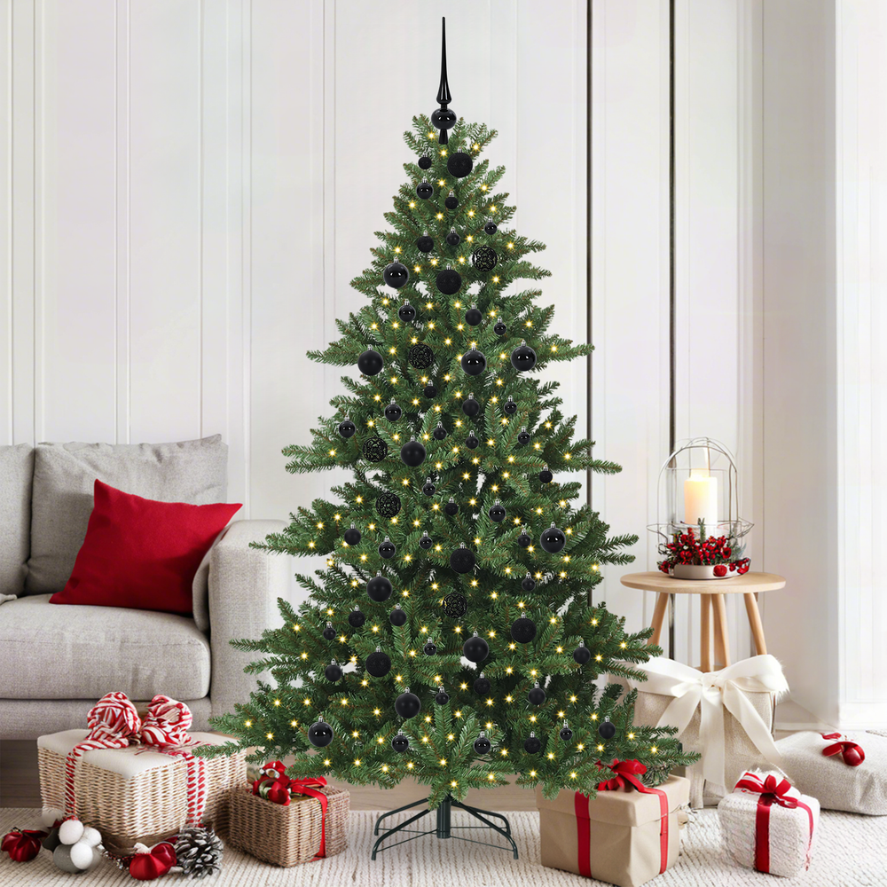 Artificial Foldable Christmas Tree Green 180 cm PVC and Steel