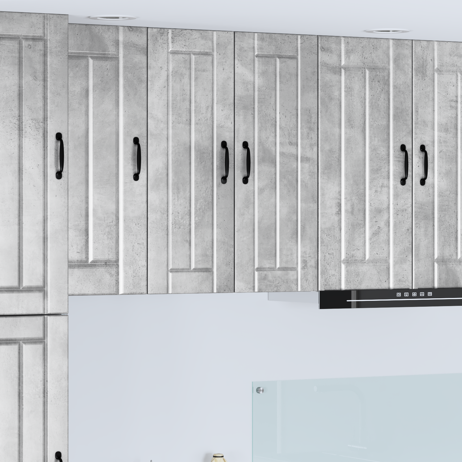 Virtuvės sieninė spintelė 2 pcs Betono pilka 30 x 31 x 80 cm