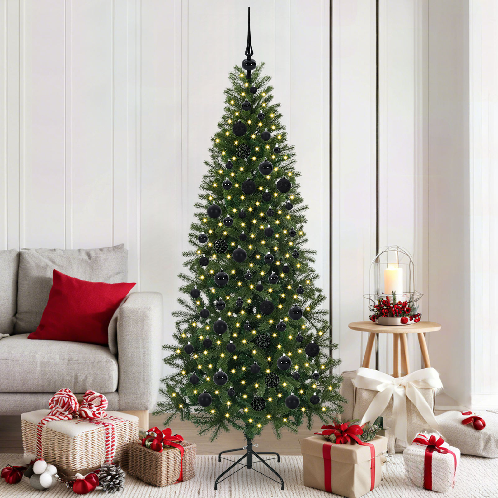 Mākslīgā Ziemassvētku eglīte BLOOM HOLLOW ar 300 LED, zaļa, 180 cm un