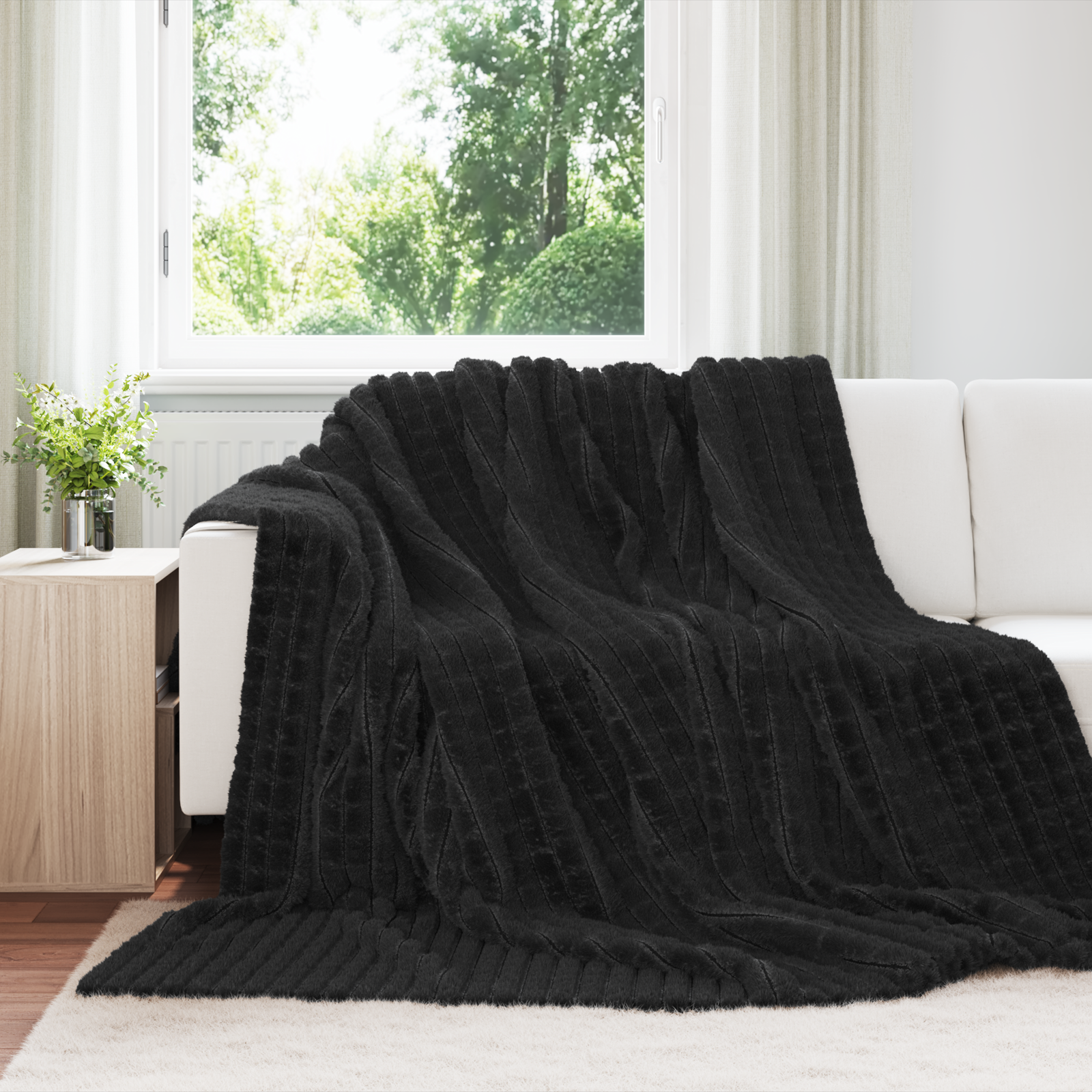 Apklotas Juoda 270 x 240 cm Flysas