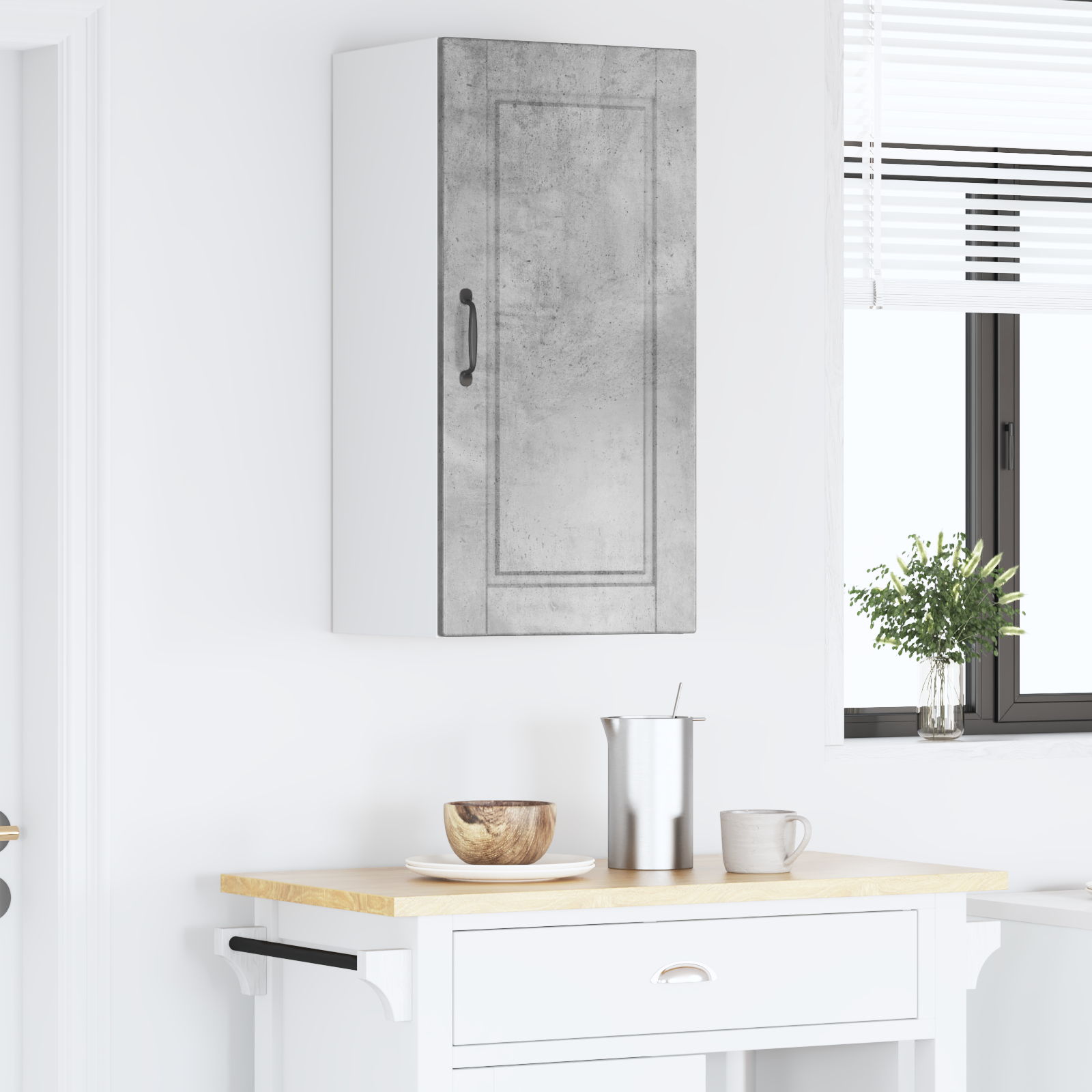 Virtuvės spintelė Betono pilka 40 x 31 x 80 cm Apdirbta mediena