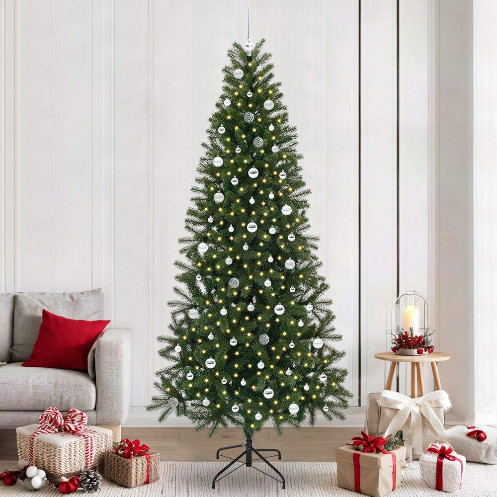 Dirbtinė Kalėdų eglutė su 300 LED Žalia 240 cm PE ir PVC
