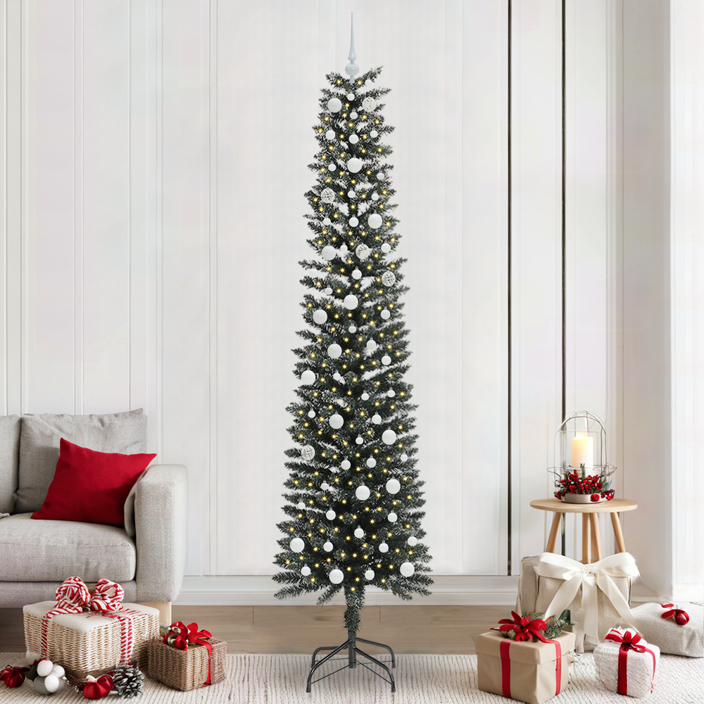 Artificial Christmas Tree Green 240 cm PVC, Plastic and Steel