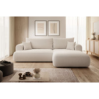 Kampinė sofa-lova OVO, smėlinė, dešinė