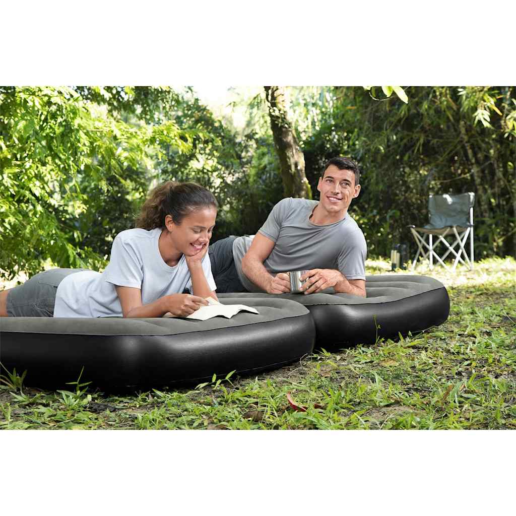 3-1 Inflatable air bed, black and grey, 188x99x25cm