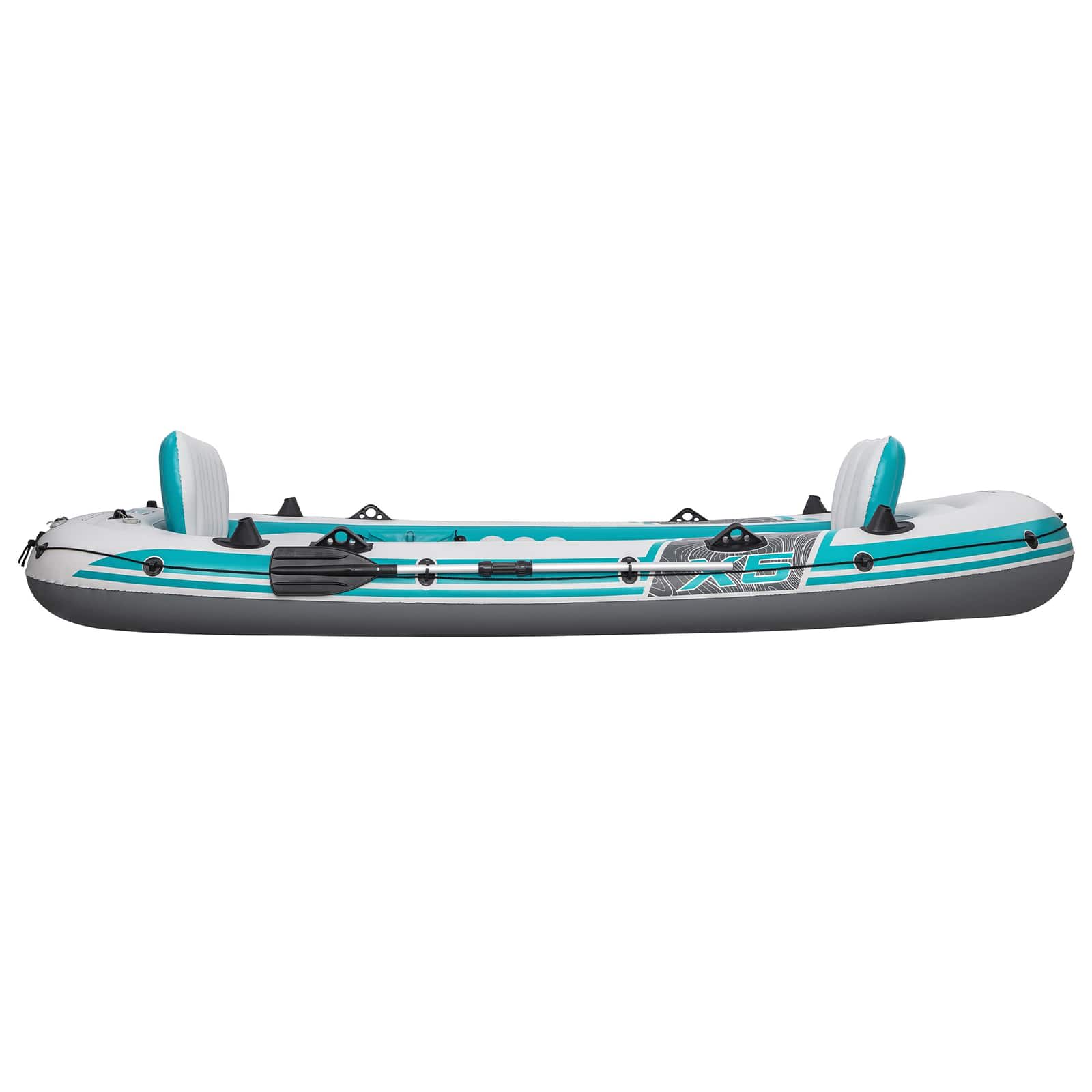 Pripučiamas valtis Pilka ir balta 3,64 x 1,66 m PVC
