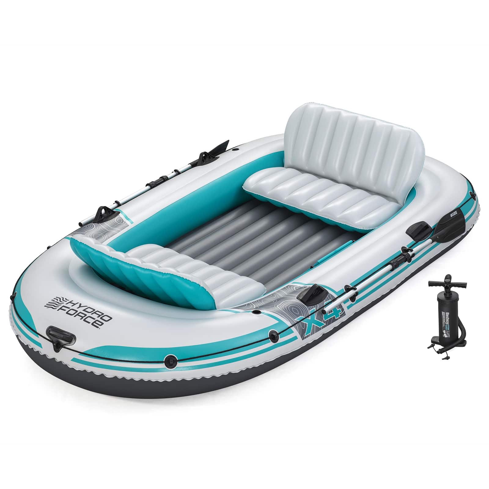 Pripučiamas valtis Pilka ir balta 3,15 x 1,65 m PVC