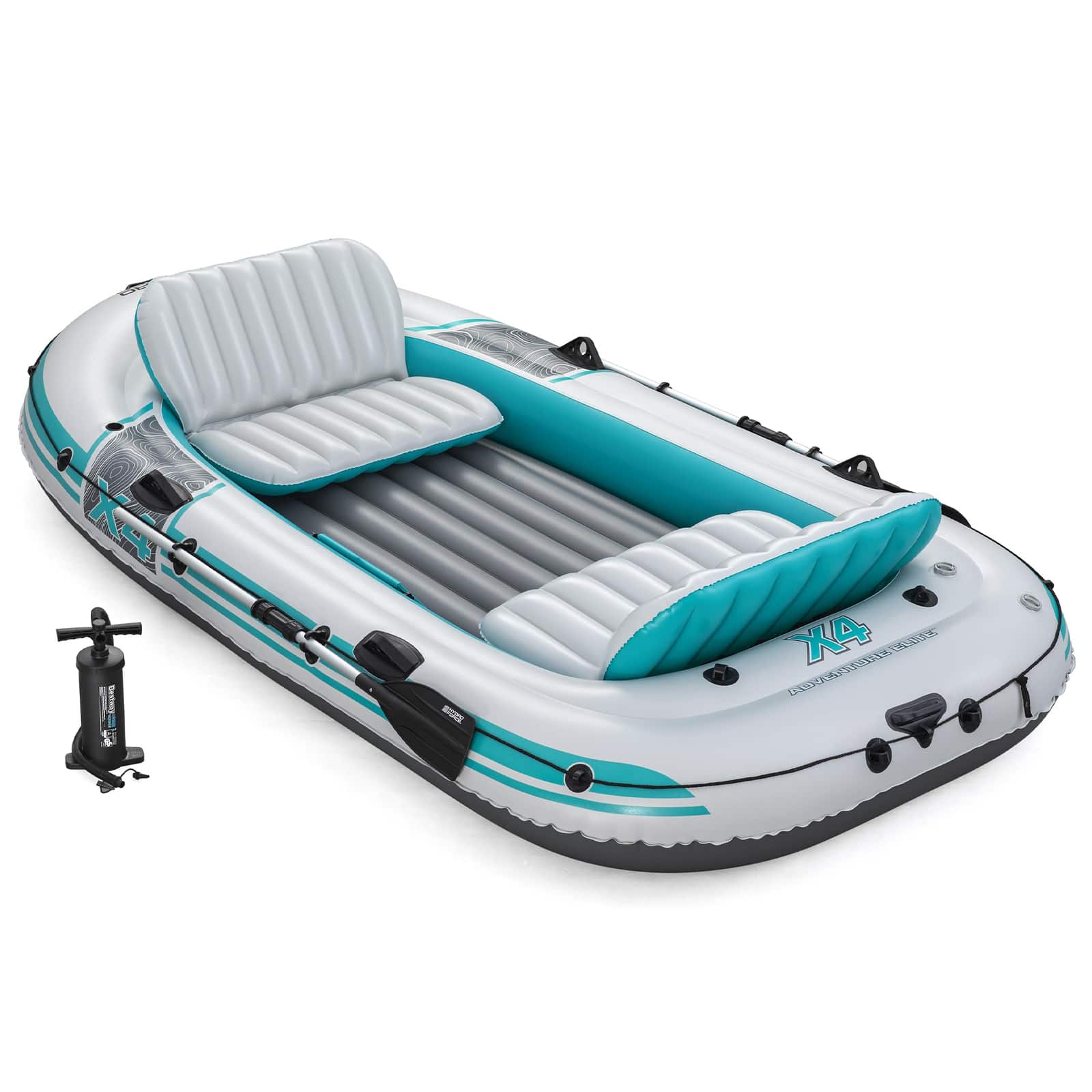 Pripučiamas valtis Pilka ir balta 3,15 x 1,65 m PVC