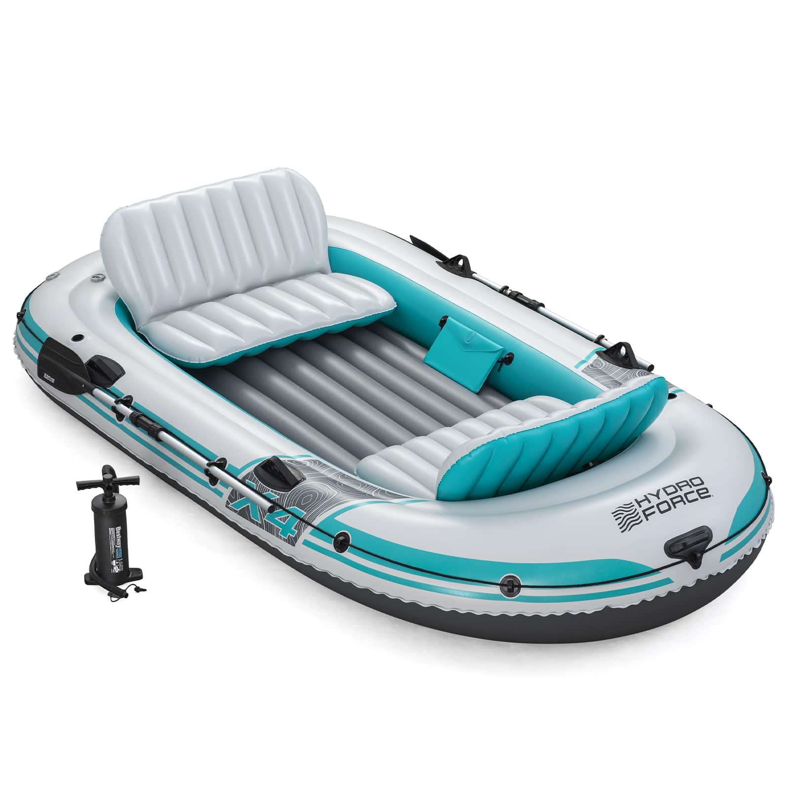 Pripučiamas valtis Pilka ir balta 3,15 x 1,65 m PVC