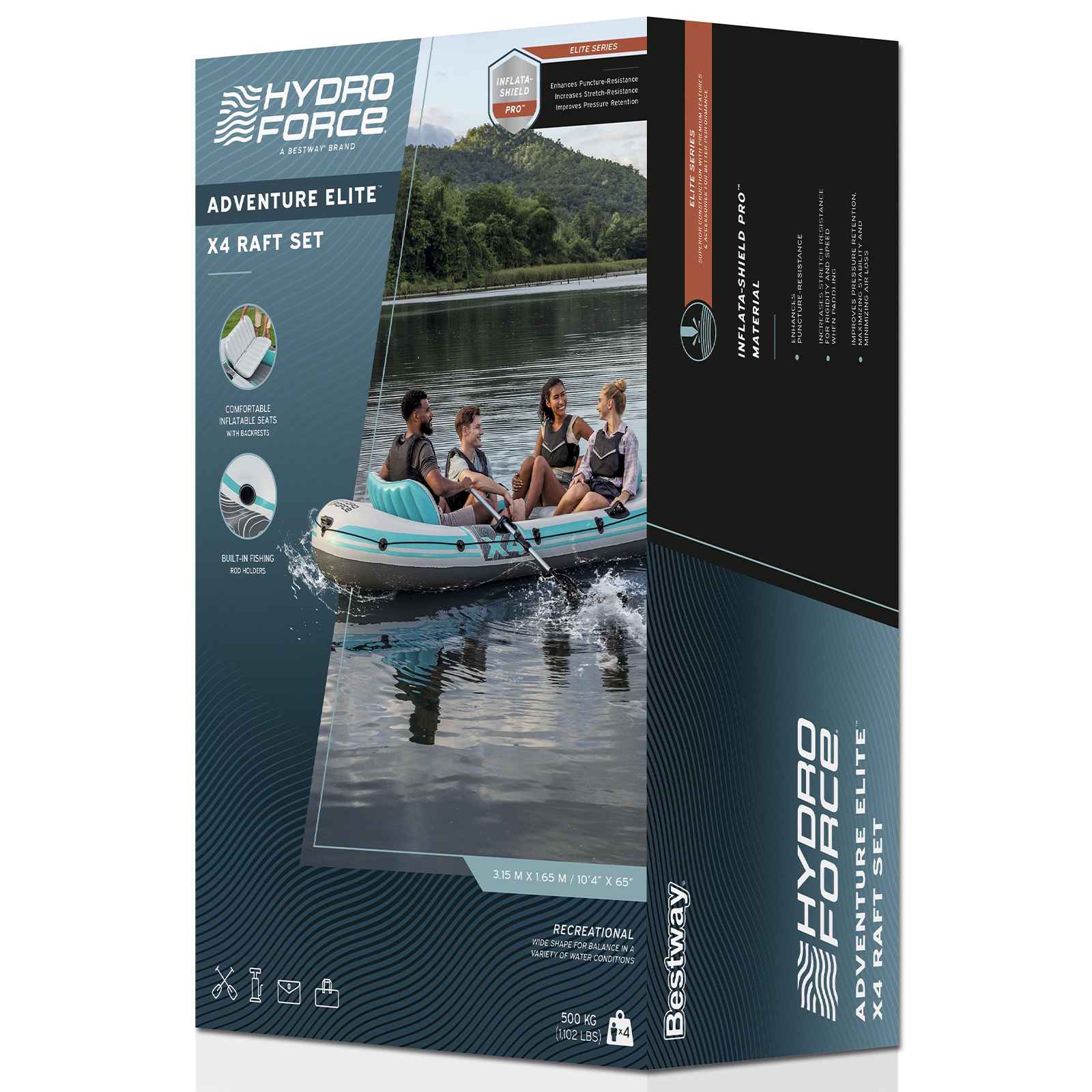 Pripučiamas valtis Pilka ir balta 3,15 x 1,65 m PVC