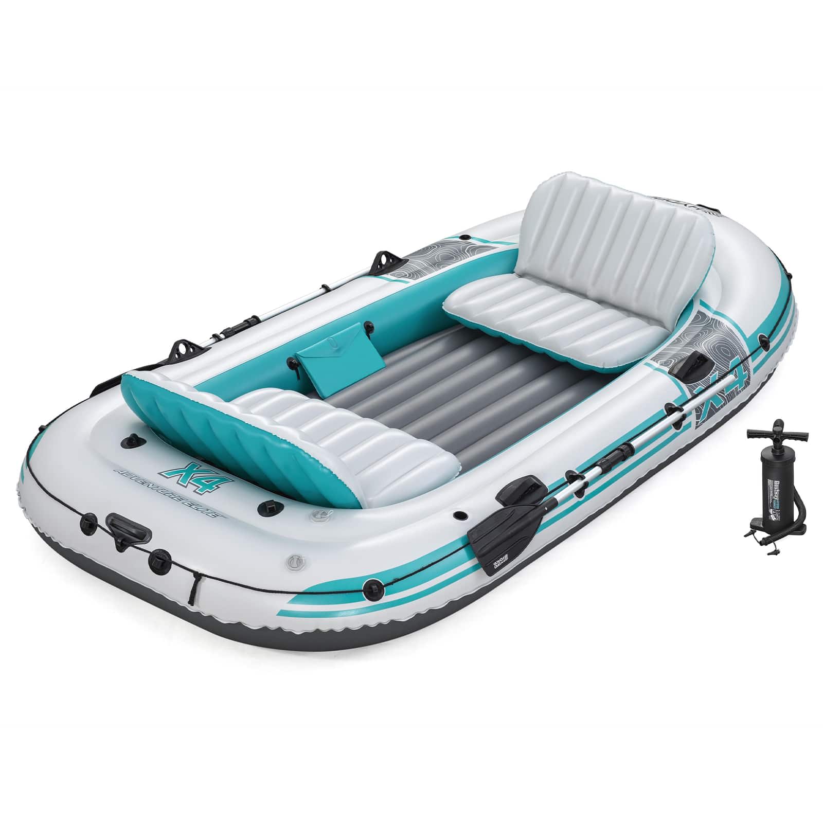 Pripučiamas valtis Pilka ir balta 3,15 x 1,65 m PVC