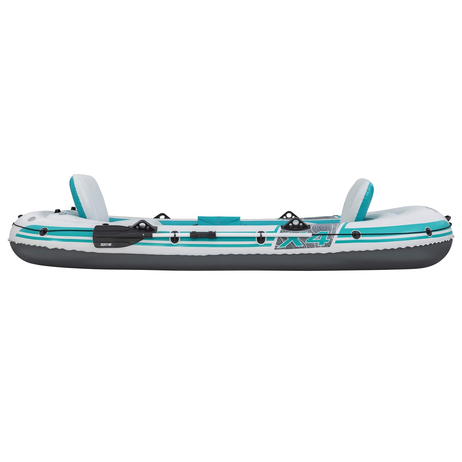 Pripučiamas valtis Pilka ir balta 3,15 x 1,65 m PVC