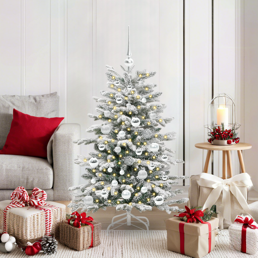 Artificial Folding Christmas Tree White 120 cm PE and PVC
