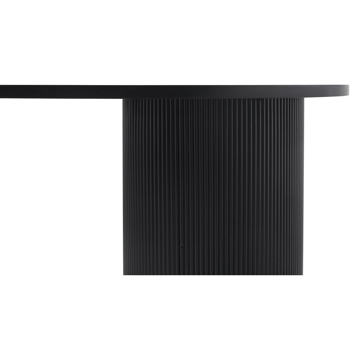Valgomojo stalas DICALIZE, juoda, 150×90 cm įstrižai