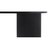 Valgomojo stalas DICALIZE, juoda, 150×90 cm įstrižai