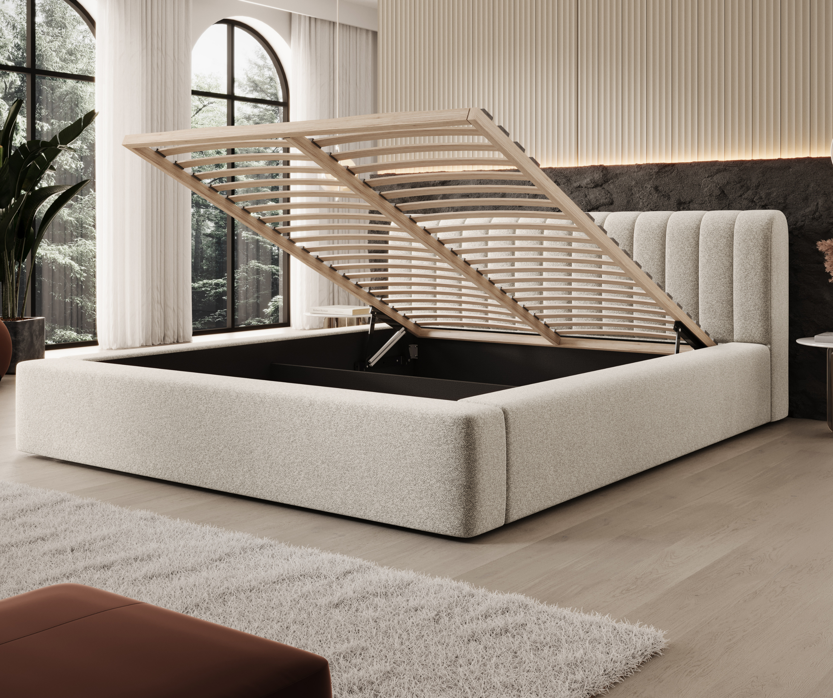 Lova AUKE, kreminė struktūrinė